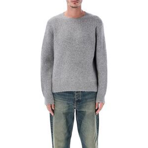 SUNFLOWER Men's Crew Neck Ribbed Knit Sweater Men GREY MEL Sweaters & Cardigans